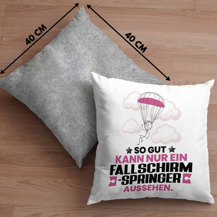 Fallschirmspringer Geschenk Kissen mit Füllung 40x40 So Gut Kann Nur Ein Fallschirmspringer Aussehen Geschenkidee (Grau) Grau Trendation