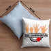 Schere Kreissäge Kissen mit Füllung 40x40 Geschenk Holzarbeiter Geschenkidee Schreiner (Grau) Blau Trendation