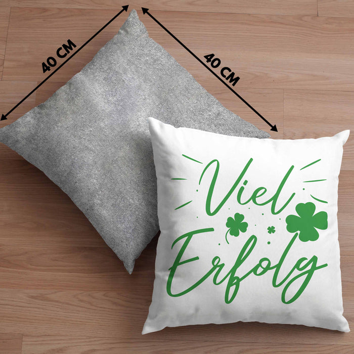 Viel Erfolg Kissen mit Füllung 40x40 Geschenk Geschenkidee Du Schaffst Das (Grau) Grau Trendation