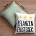Pflanzenflüsterer Gärtner Kissen mit Füllung 40x40 mit Spruch Garten Hobbygärtner Geschenk Lustig Gärtnerin Geschenkidee (Grau) Grün Trendation