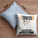 Squash-Spieler Kissen mit Füllung 40x40 Geschenk für Squash-Spieler Der Mann Der Alles Kann Geschenkidee zum Geburtstag (Grau) Blau Trendation