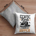 Kipper LKW Fahrer Geschenk Kissen mit Füllung 40x40 Lustiger Spruch Echte Kerle Fahren Kipper Geschenkidee (Grau) Grau Trendation