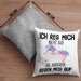 Lustige Ich Reg Mich Nicht Auf Kissen mit Füllung 40x40 Mit Spruch Einhorn Geschenk Mama Freundin Kollegin Geschenkidee Arbeit Frauen (Grau) Grau Trendation