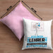 Lehrer Geschenk Kissen mit Füllung 40x40 Ich Bin Lehrer Aber Sag Doch Einfach Superheld Lustige Geschenkdiee für Lehrer (Grau) Rosa Trendation