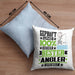 Angler Geschenk Lustiger Spruch für Angler Geschenkidee Bester Angler Der WeltKissen mit Füllung 40x40 (Grau) Blau Trendation