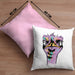 Lustige Strauß Vogel Kissen mit Füllung 40x40 Geschenk für Safari-Liebhaber (Grau) Rosa Trendation