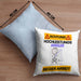 Angler Kissen mit Füllung 40x40 Geschenk Lustiger Spruch Geschenkidee für Angler Achtung Hochleistungs Angler Bei Der Arbeit (Grau) Blau Trendation