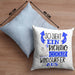 Windsurfer Kissen mit Füllung 40x40 Geschenk So Sieht Ein Richtig Cooler Windsurfer Aus Geschenkidee Spruch Lustig (Grau) Blau Trendation