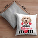 Golden Retriever Besitzer Mom Mama Kissen mit Füllung 40x40 Geschenk Lustiger Spruch Geschenkidee Golden Retriever Besitzerin (Grau) Grau Trendation