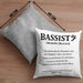 Bassist Kissen mit Füllung 40x40 Geschenk Bass-Spieler Geschenkidee Bassist Definition (Grau) Grau Trendation