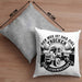Trucker Geschenk Kissen mit Füllung 40x40 Der Weg Ist Das Ziel Trucker LKW Fahrer Geschenkidee (Grau) Grau Trendation
