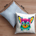 Chihuhahua Mama Besitzer Kissen mit Füllung 40x40 Geschenkidee Frauchen Herrchen Herz Bunte geschenkidee (Grau) Blau Trendation