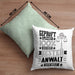 Anwalt Geschenk Lustiger Spruch für Anwalt Geschenkidee Bester Anwalt Der WeltKissen mit Füllung 40x40 (Grau) Grün Trendation