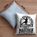 Mädchen Handball-Spielerin Kissen mit Füllung 40x40 Geschenk Spruch Echte Mädchen Spielen Handball Geschenkidee Frauen Brave Mädchen Mögen Handballer (Grau) Blau Trendation