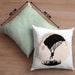 Lustige Kissen mit Füllung 40x40 für Paragliding- und Fallschirmspringer Geschenk Abenteurer (Grau) Grün Trendation