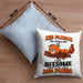 Lustige Roter Panda Kissen mit Füllung 40x40 Spruch Geschenk für Panda-Liebhaber (Grau) Blau Trendation