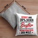 Fachinformatiker Geschenk Kissen mit Füllung 40x40 Geprüft Sicher Geschenkdiee für Fach-Finformatiker Geschenkdiee Spruch (Grau) Grau Trendation