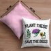 Lustige Kissen mit Füllung 40x40 für Bienenliebhaber Plant These Save The Bees Geschenk (Grau) Rosa Trendation
