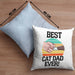 Geschenkidee für Katzen-Papa Kissen mit Füllung 40x40 Katzenmotiv Best Cat Dad Ever (Grau) Blau Trendation