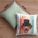 Labrador Besitzer Kissen mit Füllung 40x40 Geschenk Lustiger Spruch Geschenkidee Retro Vinatge Labrador (Grau) Grün Trendation