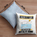 Kitesurfer Kissen mit Füllung 40x40 Geschenk für Kitesurfer Der Mann Der Alles Kann Geschenkidee zum Geburtstag (Grau) Blau Trendation