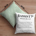 Bassist Kissen mit Füllung 40x40 Geschenk Definition Lustiger Spruch Bass-Spieler Geschenkidee (Grau) Grün Trendation