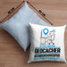 Geocacher Geschenk Kissen mit Füllung 40x40 Ich Bin Geocacher Aber Sag Doch Einfach Superheld Lustige Geschenkdiee für Geocacher (Grau) Blau Trendation