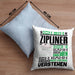 Zipliner Geschenk Kaffee-Kissen mit Füllung 40x40 Geschenkidee für Zipliner Ich Bin Zipliner Ich Kann Es Dir Erklären Jedoch Nicht Für Dich Verstehen Spruch Lustig (Grau) Blau Trendation