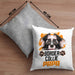 Border Collies Papa Besitzer Kissen mit Füllung 40x40 Geschenk Lustiger Spruch Geschenkidee Border Collies Liebhaber (Grau) Grau Trendation