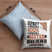 Boulderer Geschenk Lustiger Spruch für Boulderer Geschenkidee Bester Boulderer Der WeltKissen mit Füllung 40x40 (Grau) Blau Trendation