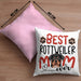 Rottweiler Mom Besitzerin Kissen mit Füllung 40x40 Geschenk Lustiger Spruch Geschenkidee Besitzerin Rottweiler Mama (Grau) Rosa Trendation