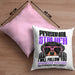 Rottweiler Besitzerin Kissen mit Füllung 40x40 Geschenk Lustiger Spruch Geschenkidee Personal Stalker (Grau) Rosa Trendation