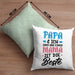 Mama Geschenk Kissen mit Füllung 40x40 Papa Und Ich Sind Uns Einig Mama Ist Die Beste Geschenkidee Muttertagsgeschenk von Sohn Tochter (Grau) Grün Trendation