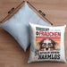 Australian Shepherd Besitzerin Frauchen Kissen mit Füllung 40x40 Geschenk Lustiger Spruch Geschenkidee Vorsicht Vor Dem Frauchen (Grau) Blau Trendation