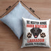 Labrador Besitzer Kissen mit Füllung 40x40 Geschenk Lustiger Spruch Geschenkidee Besitzerin Labrador Haben Personal (Grau) Blau Trendation