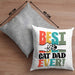 Geschenk für besten Katzenvater: "Best Cat Dad Ever" Kissen mit Füllung 40x40 Vatertag (Grau) Grau Trendation