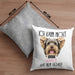 Yorkie Besitzer Kissen mit Füllung 40x40 Geschenk Lustiger Spruch Geschenkidee Ich Kann Nicht Mein Yorkie Hat Nein Gesagt (Grau) Grau Trendation
