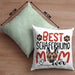 Schäferhund Mom Besitzerin Kissen mit Füllung 40x40 Geschenk Lustiger Spruch Geschenkidee Besitzerin Schäferhund Mama (Grau) Grün Trendation
