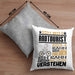 Radtourist Geschenk Kaffee-Kissen mit Füllung 40x40 Geschenkidee für Radtourist Ich Bin Radtourist Ich Kann Es Dir Erklären Jedoch Nicht Für Dich Verstehen Spruch Lustig (Grau) Grau Trendation