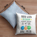 Boule Kissen mit Füllung 40x40 Geschenk Boule-Spieler Geschenkidee Spruch Andere Gehen Zur Therapie Ich Geh Boule Spielen (Grau) Blau Trendation