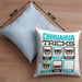 Chihuahua Besitzer Kissen mit Füllung 40x40 Geschenk Lustiger Spruch Geschenkidee Chihuahua Tricks Bleib (Grau) Blau Trendation