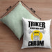 Triker Kissen mit Füllung 40x40 Geschenk Lustiger Spruch Triker Werden Nicht Grau Das Ist Chrom Geschenkidee Geburtstag (Grau) Grün Trendation