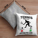 Tennis Kissen mit Füllung 40x40 Geschenk Lustige Kissen mit Füllung 40x40 Tennisfans - Geschenkidee Tennisspieler Ruft An (Grau) Grau Trendation