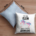 Lustige Ich Bin Klein Aber Gefährlich Kissen mit Füllung 40x40 Mit Spruch Einhorn Geschenk Mama Freundin Kollegin Geschenkidee Arbeit Frauen (Grau) Blau Trendation
