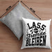 Schwarzer Humor Lass Uns Fremde Bleiben Kissen mit Füllung 40x40 Geschenk Kollegen Sarkasmus Ironie Geschenkidee für Männer Frauen (Grau) Grau Trendation