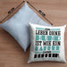 Hundebesitzer Kissen mit Füllung 40x40 Geschenk Leben Ohne Hund Wie Kaffee Ohne Koffein Geschenkidee Hunde Mama Frauchen Herrchen (Grau) Blau Trendation
