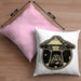 Waschbär Geschenk Kissen mit Füllung 40x40 Ufo Alien Waschbär-Liebhaber Geschenkdidee (Grau) Rosa Trendation