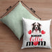 Border Collies Besitzer Mom Mama Kissen mit Füllung 40x40 Geschenk Lustiger Spruch Geschenkidee Border Collies Besitzerin (Grau) Grün Trendation