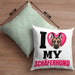 Schäferhund Besitzerin Kissen mit Füllung 40x40 Geschenk Lustiger Spruch Geschenkidee I Love My Schäferhund (Grau) Grün Trendation