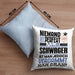 Schwager Geschenk Kissen mit Füllung 40x40 Lustige Geschenkidee für Schwager Geburtstag Niemand Ist Perfekt Aber Als Schwager Ist Man Nah Dran (Grau) Blau Trendation